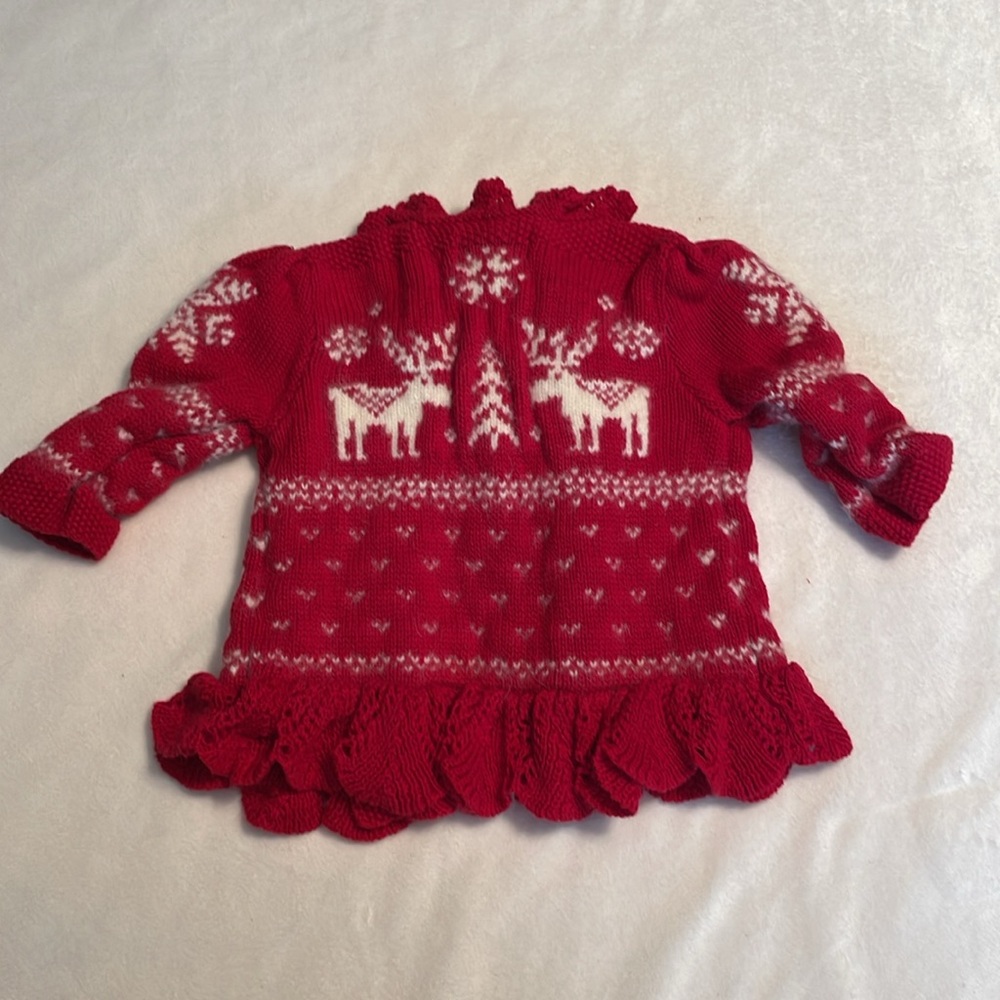 Ralph Lauren red cardigan 3 months ! - Picture 4 of 5